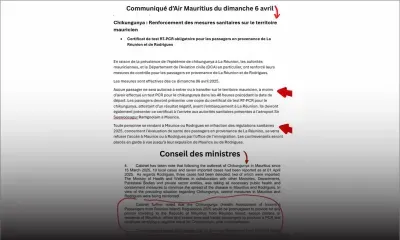 Mesures sanitaires contre le chikungunya: quatre communiqués de MK en 24 heures sèment la confusion chez les voyageurs