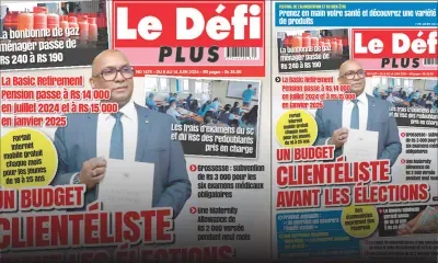 Voici la Une du Défi Plus de ce Samedi 08 Juin 2024