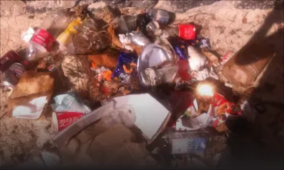 Triste spectacle sur la plage de Pereybère