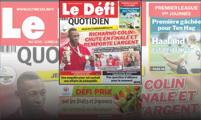 Voici la une du Défi Quotidien de ce lundi 08 Août 2022