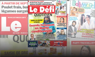 Voici la une du Défi Quotidien de ce jeudi 08 Septembre 2022