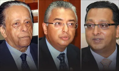 Rencontre entre SAJ, Pravind Jugnauth et Roshi Bhadain