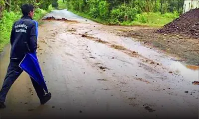 À Canot, Albion : la route inondée après des travaux de la CWA