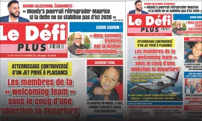 Voici la Une du Défi Plus de ce Samedi 08 Novembre 2025