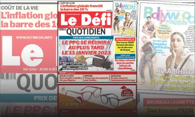 Voici la une du Défi Quotidien de ce jeudi 08 Décembre 2022