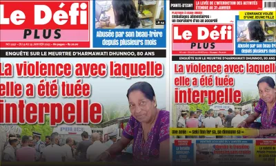 Voici la Une du Défi Plus de ce samedi 09 janvier 2021