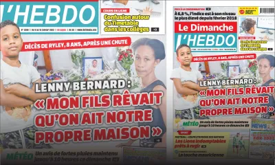 Voici la Une de Le Dimanche/L'Hebdo de ce dimanche 09 janvier 2022