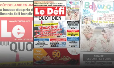 Voici la une du Défi Quotidien de ce Jeudi 09 Février 2023