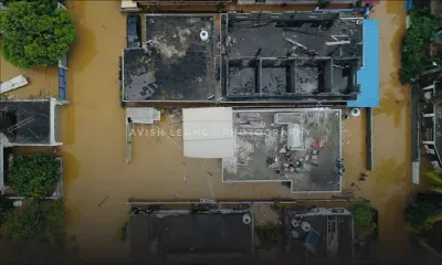 Bramsthan : les images des inondations vues du ciel