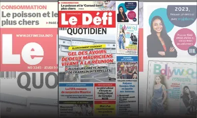 Voici la une du Défi Quotidien de ce Jeudi 09 Mars 2023