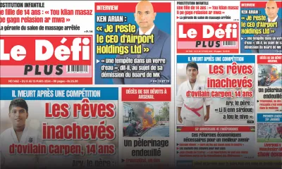 Voici la Une du Défi Plus de ce samedi 09 Mars 2024