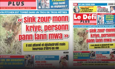 Voici la Une du Défi Plus de ce samedi 09 avril 2022