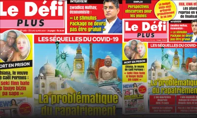 Voici la Une du Défi Plus de ce samedi 09 mai 2020
