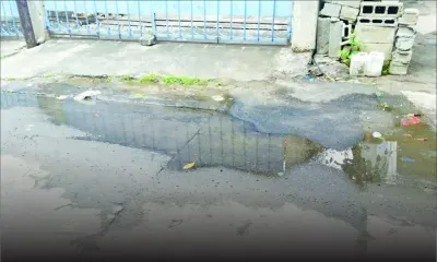 Tuyau endommagé à la rue Sivananda, Port-Louis