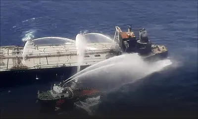Incendie maîtrisé sur un pétrolier près du Sri Lanka, nappe de diesel d'un km