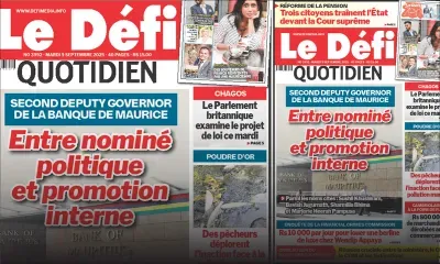 Voici la une du Défi Quotidien de ce Mardi 09 Septembre 2025