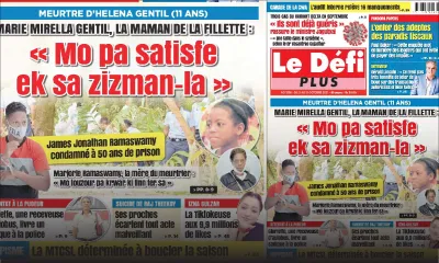 Voici la Une du Défi Plus de ce samedi 09 Octobre 2021