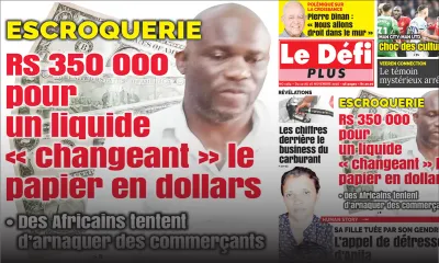 Voici la Une du Défi Plus de ce samedi 10 novembre 2018