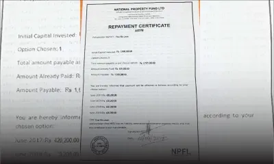 Super Cash Back Gold : il attend toujours son argent de la National Property Fund Ltd 