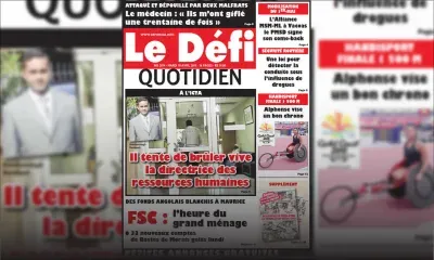Voici la Une du Defi Quotidien de ce mardi 10 avril