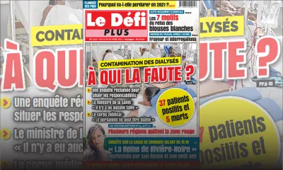Voici la Une du Défi Plus de ce samedi 10 avril 2021