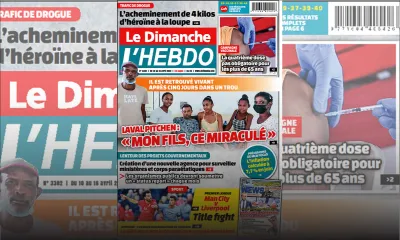 Voici la Une de Le Dimanche/L'Hebdo de ce dimanche 10 avril 2022