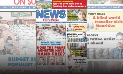 Voici la Une de News on Sunday de ce Vendredi 10 mai 2019