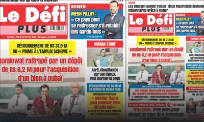 Voici la Une du Défi Plus de ce Samedi 10 Mai 2025