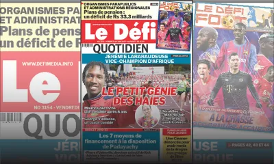 Voici la une du Défi Quotidien de ce vendredi 10 Juin 2022