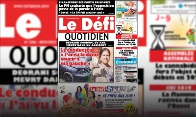Voici la Une du Défi Quotidien de ce Mercredi 10 Juillet 2019