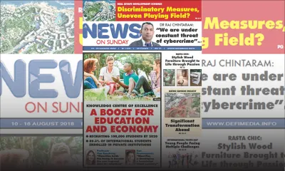 Voici la Une de News On Sunday de ce vendredi 10 août 2018