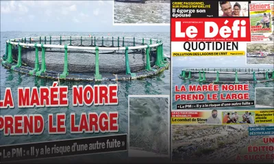Voici la Une du Defi Quotidien de ce lundi 10 août 2020