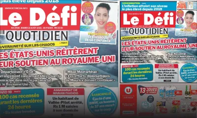 Voici la Une du Défi Quotidien de ce mardi 10 Août 2021