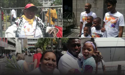 Visite du Pape - Place de la cathédrale : premier de contact avec les Mauriciens