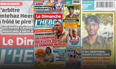 Voici la Une de Le Dimanche/L'Hebdo de ce Dimanche 10 Septembre 2023