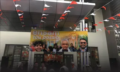 Petit-Verger : distribution de t-shirts orange avant l’arrivée des candidats de l’Alliance Morisien