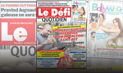 Voici la une du Défi Quotidien de ce jeudi 10 Novembre 2022