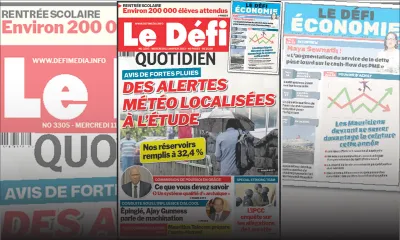 Voici la une du Défi Quotidien de ce mercredi 11 Janvier 2023