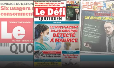 Voici la une du Défi Quotidien de ce vendredi 11 février 2022