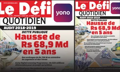 Voici la Une du Défi Quotidien de ce mercredi 11 mars 2020