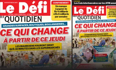 Voici la Une du Défi Quotidien de ce jeudi 11 mars 2021