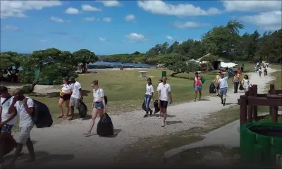 Nettoyage à la plage de La Cambuse : 150 kilos de déchets enlevés par les Leo