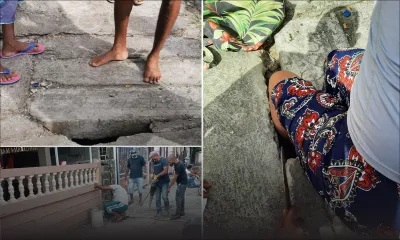 Cassis : le trottoir réparé après la mésaventure d'une dame qui s'était retrouvée le pied coincé dans un trou