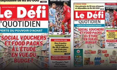 Voici la une du Défi Quotidien de ce lundi 11 avril 2022