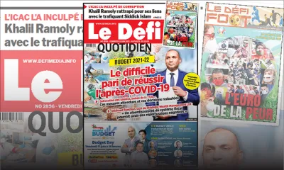 Voici la Une du Défi Quotidien de ce vendredi 11 juin 2021