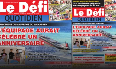 Voici la Une du Defi Quotidien de ce mardi 11 août 2020