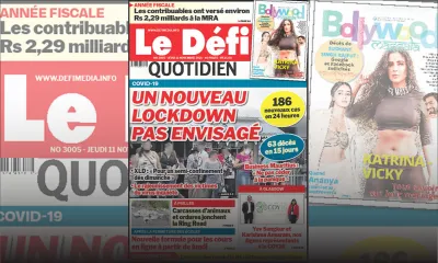 Voici la Une du Défi Quotidien de ce jeudi 11 Novembre 2021