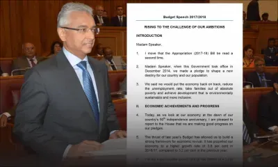 Budget 2017-18 : le discours dans son intégralité