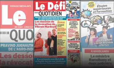 Voici la une du Défi Quotidien de ce Lundi 12 Février 2024