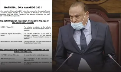 Décorés de la République : Phokeer, Me Sands et Koonjul reçoivent la plus haute distinction